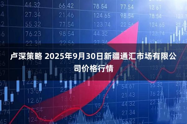 卢深策略 2025年9月30日新疆通汇市场有限公司价格行情