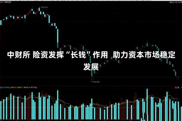 中财所 险资发挥“长钱”作用  助力资本市场稳定发展